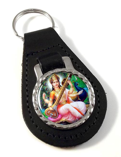 Saraswati Leather Key Fob